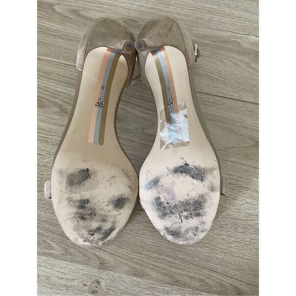 Sam Edelman Patti Heeled‎ Sandals Women 11 Taupe Minimalist Wedding Nude Heels - Picture 12 of 14